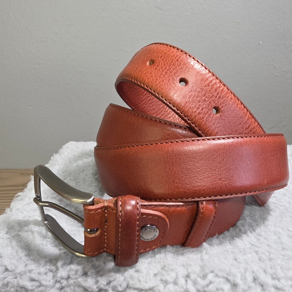 De Martino Sorrento Men's Genuine Leather Belt Brown Size 115/130 Made‎ In Italy